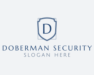 Minimalist Security Shield logo design