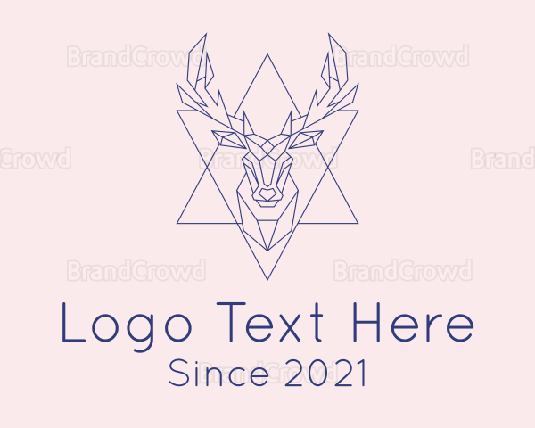 Geometric Deer Head Logo