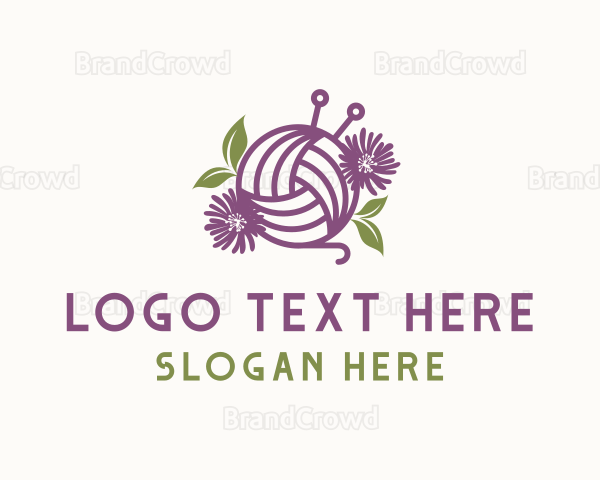 Floral Knit Yarn Logo