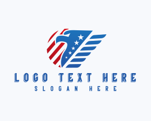 State - American Eagle Patriot logo design