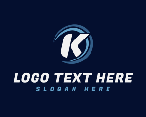 Transport - Modern Abstract Letter K logo design