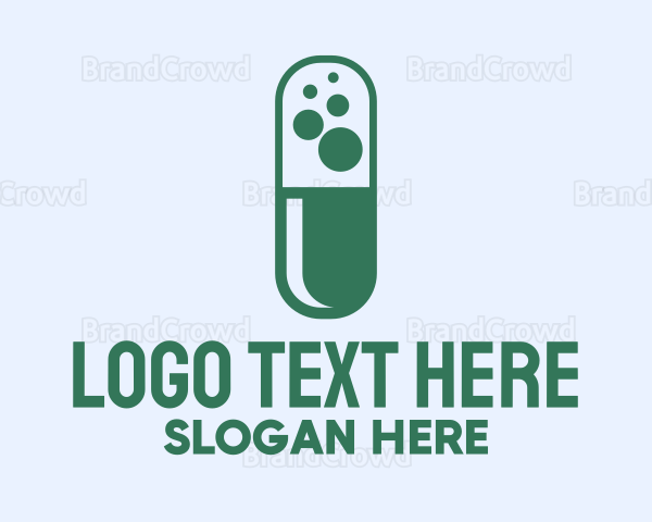 Green Bubble Pill Logo