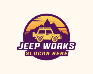 Adventure Automotive Jeep logo design