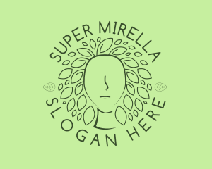 Herbal - Leaf Hair Woman logo design