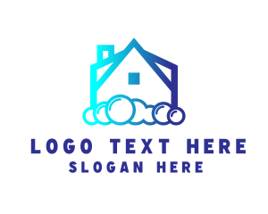 Detergent - Bubble House Cleaner logo design