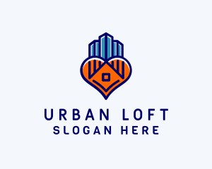Loft - Heart Building Realty logo design