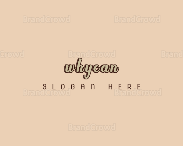 Elegant Vintage Script Branding Logo