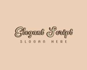 Elegant Vintage Script Branding logo design