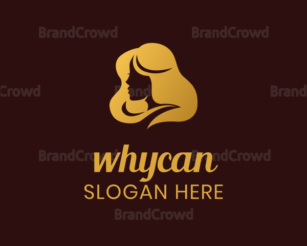 Golden Woman Hair Logo