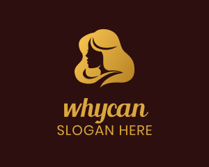 Golden Woman Hair Logo