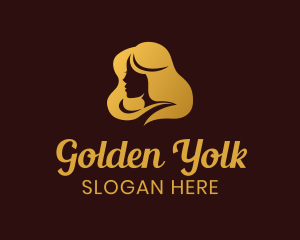 Golden Woman Hair logo design