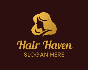 Haircare - Golden Woman Hair logo design