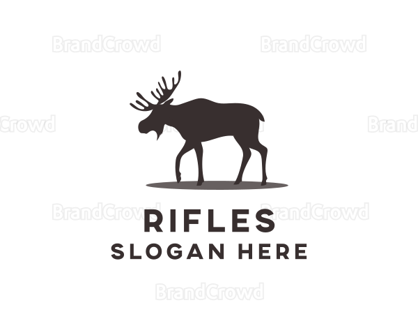 Wild Moose Animal Logo