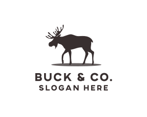 Wild Moose Animal logo design