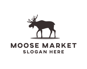 Moose - Wild Moose Animal logo design