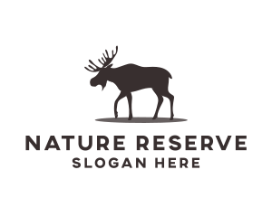 Reserve - Wild Moose Animal logo design