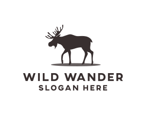 Wild Moose Animal logo design