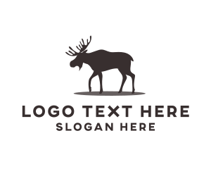 Wild Moose Animal Logo