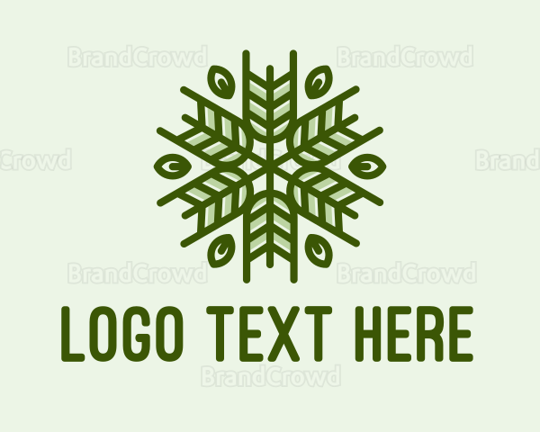 Green Leaf Wreath Logo