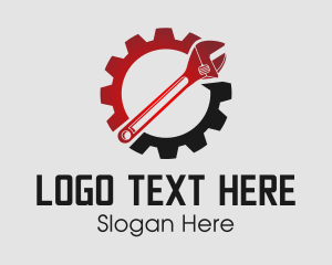 Home Renovation - Cog Gear Wrench logo design