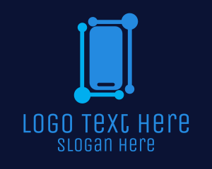 Mobile Application - Blue Mobile Technology logo design