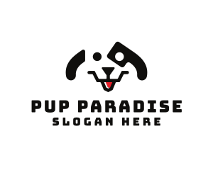 Cute Dalmatian Puppy logo design