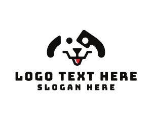 Dog Walker - Cute Dalmatian Puppy logo design