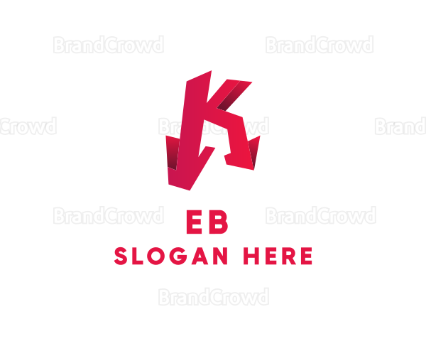 3D Graffiti Letter K Logo