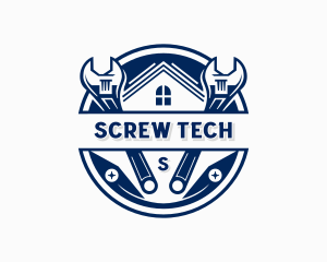 Wrench Remodeling Contractor logo design