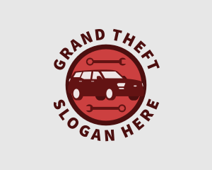 Auto Shop - Car Mechanic Badge logo design