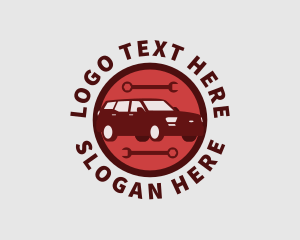 Red - Car Mechanic Badge logo design