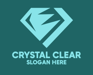 Crystal - Blue Diamond Crystal logo design