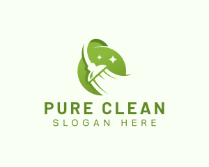 Broom Cleaning Housekeeping logo design