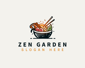 Asian Seafood Bowl logo design