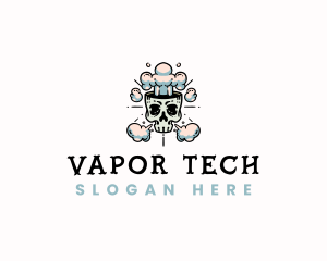 Vapor - Skull Smoke Vapor logo design