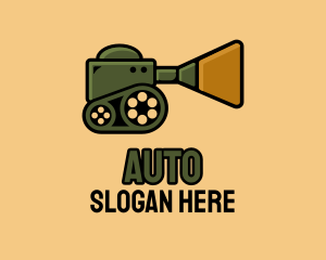 Outdoor-cinema - Media War Tank logo design