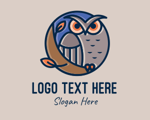 Wisdom - Night Owl Bird logo design