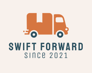 Forwarder - Package Delivery Truck logo design