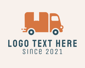 Orange - Package Delivery Truck logo design