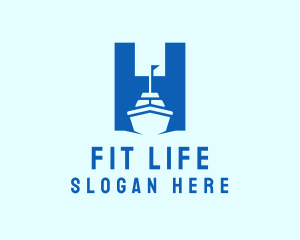 Seaman - Cruise Ship Letter H logo design
