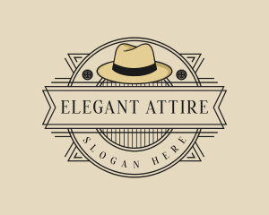 Rustic Fedora Hat Fashion logo design