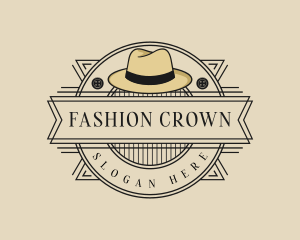 Rustic Fedora Hat Fashion logo design