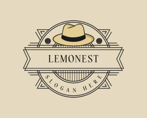 Fedora - Rustic Fedora Hat Fashion logo design