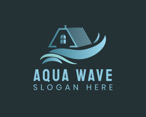 House Roof Waves logo design