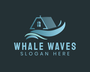 House Roof Waves logo design