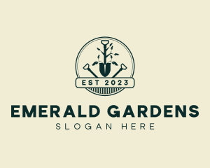 Garden Shovel Landscaping logo design