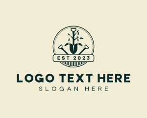 Tools - Garden Shovel Landscaping logo design