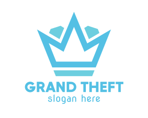 Blue - Luxury Gem Crown logo design