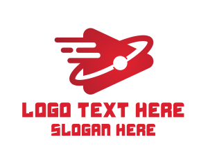 Space - Red Technology Play Button logo design