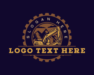 Cog - Excavator Machinery Construction logo design